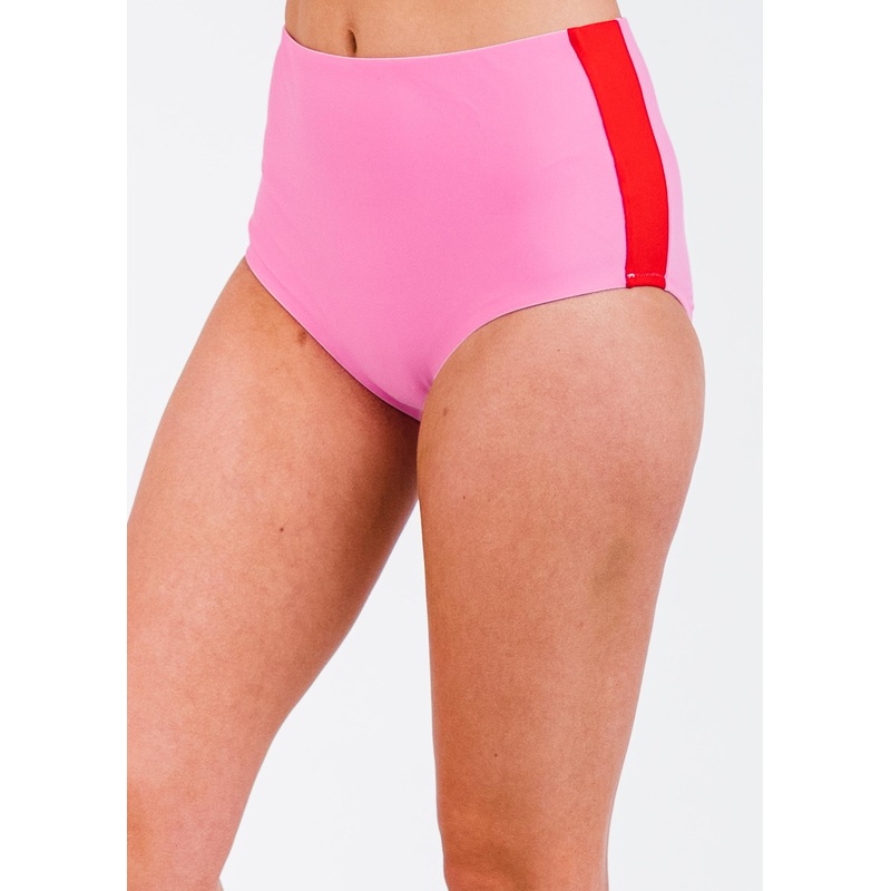 Color Block High-Waisted Bikini Bottom | Plus Size