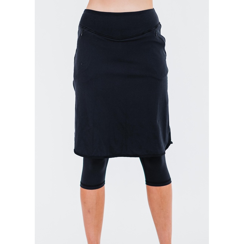 Knee Length Lycra Sport Skirt with Attached 17″ Leggings | Last Call