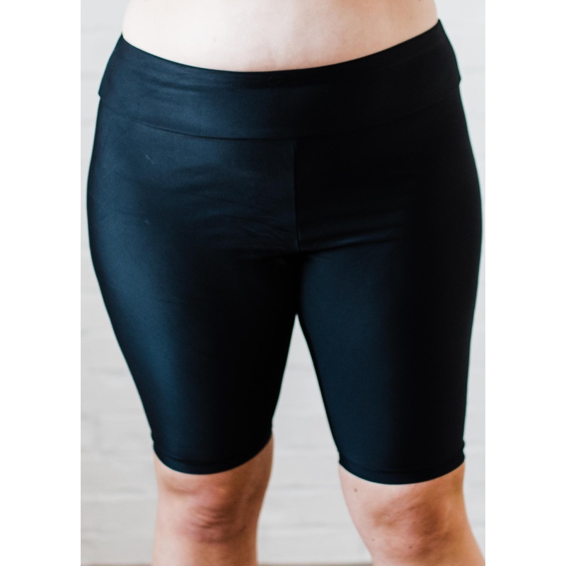 Long Bike Swim Shorts | Plus Size