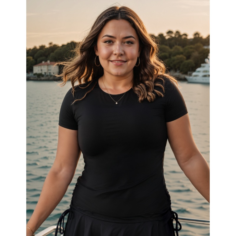 Short Sleeve Adele Swim Top | Plus Size