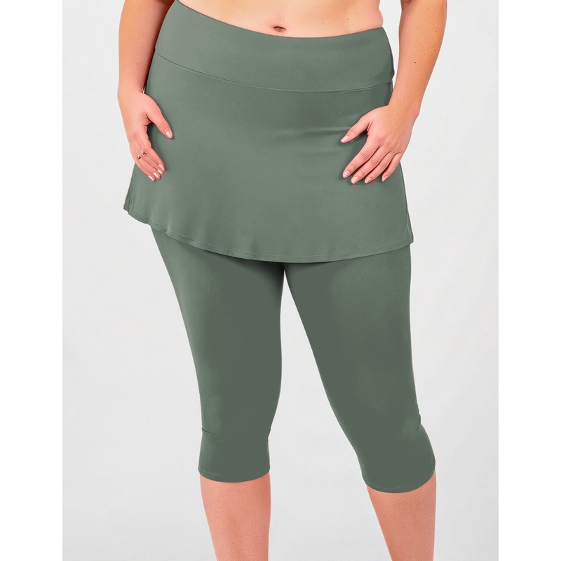 Skirted Swim Capris | Plus Size