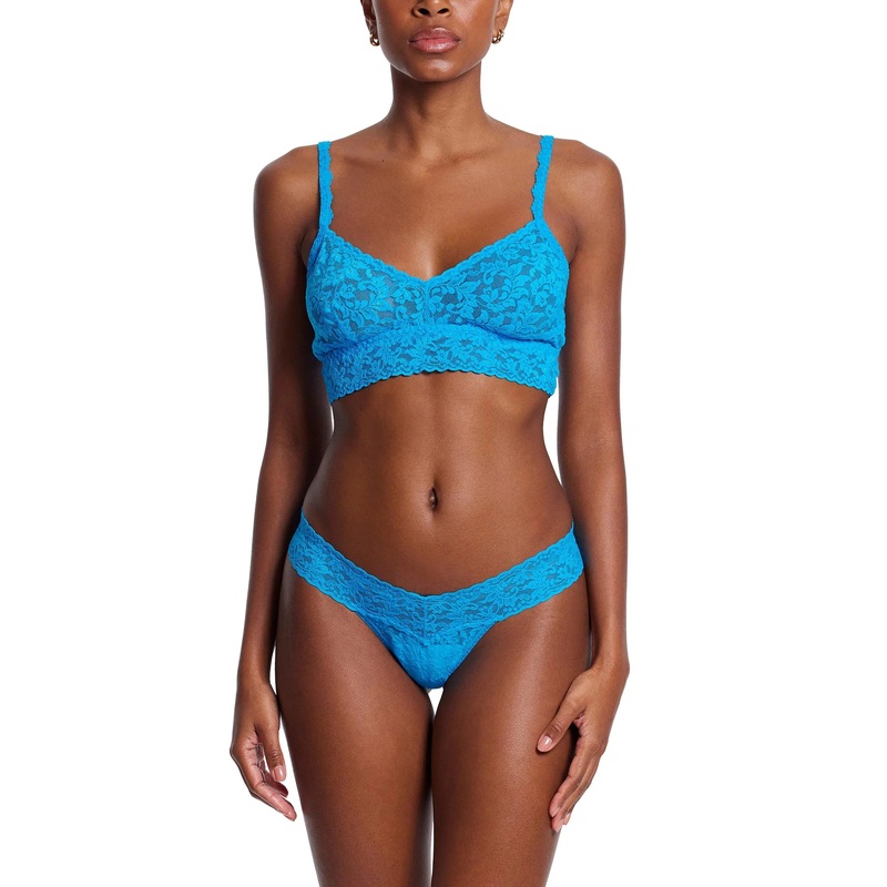 Low Rise Signature Lace Thong In Ocean Eyes – Hanky Panky
