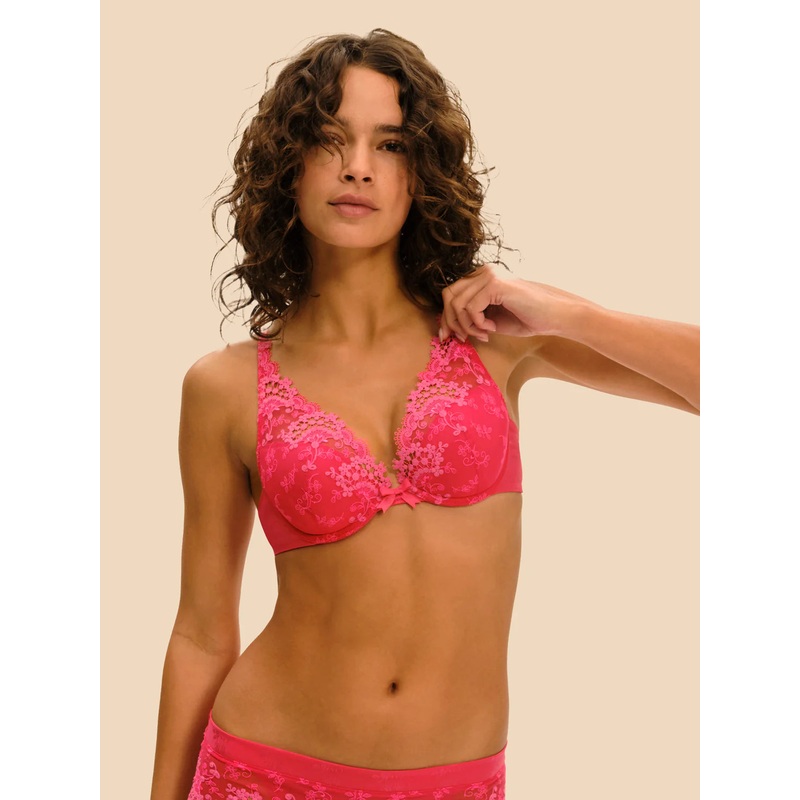 Wish Plunging Push Up Bra In Fabulous Pink – Simone Perele