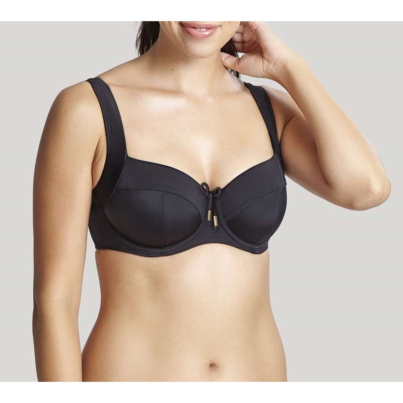 Anya Riva Full Cup Bikini Top In Black – Panache