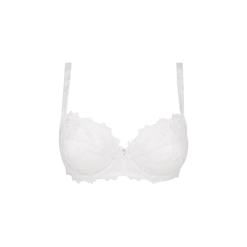Dressing Floral D+ Demi Cup Bra In Blanc – Lise Charmel