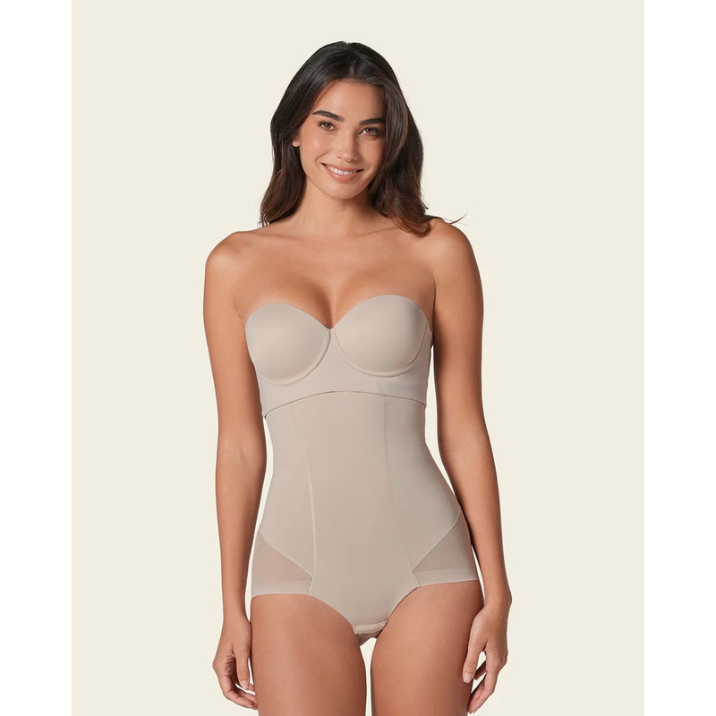 Extra High-Waisted Sheer Bottom Sculpting Shaper Panty In Nude – Leonisa