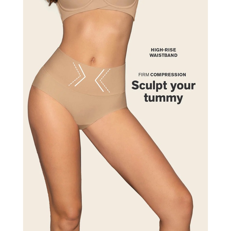 High-Tech High-Waisted Classic Sculpting Panty In Brown – Leonisa