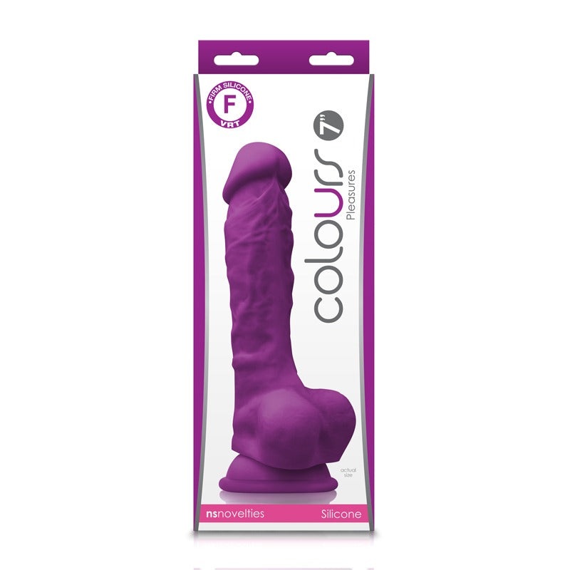 Pleasures 7″ Dildo In Purple- Colours