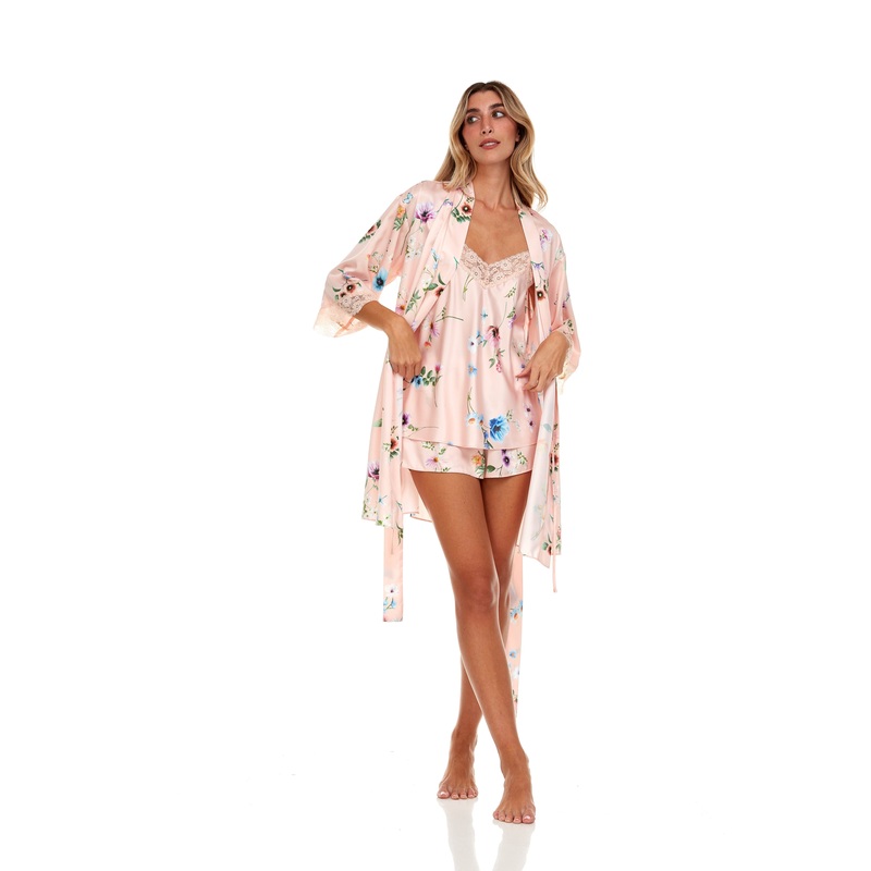 Sabrina Travel Set In Peach – Flora Nikrooz