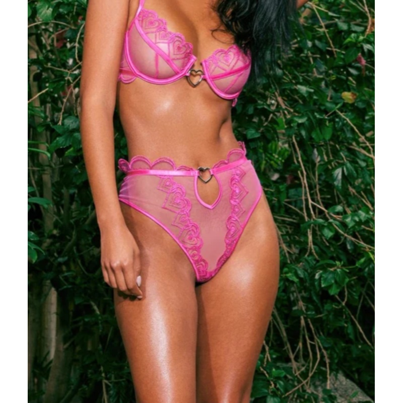 Bubblegum Heart Thong In Pink – Roma Costume
