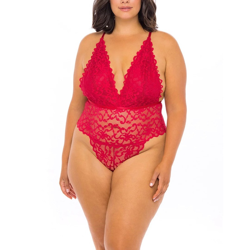 Jeana Lace Teddy In Red – Oh La La Cheri