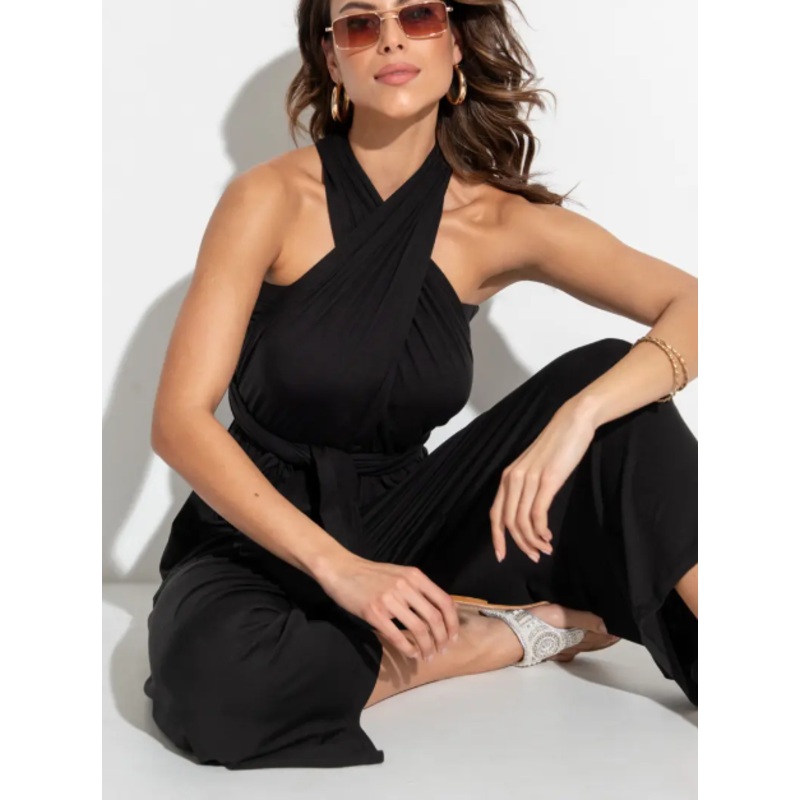 Multiway Jersey Beach Jumpsuit In Black – Pour Moi