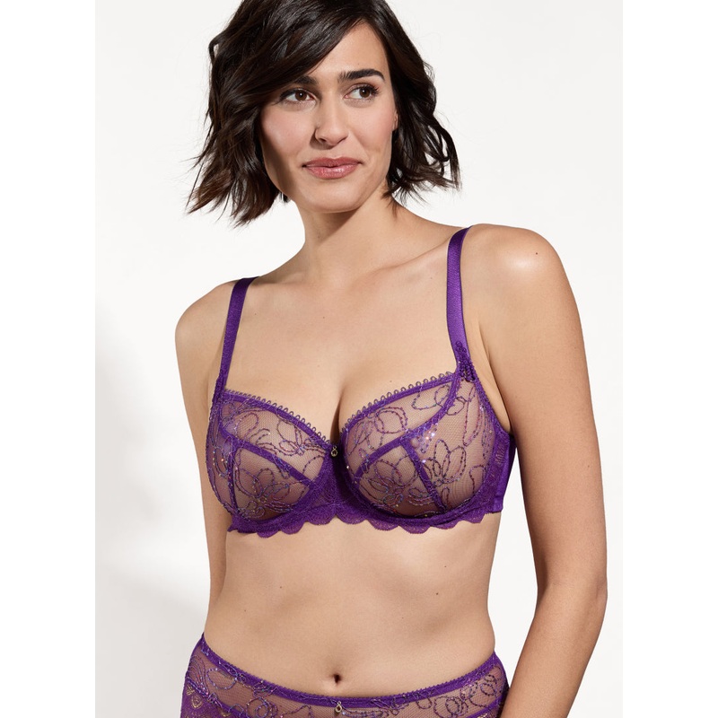 Party Underwired Low Neck Bra In Party Violet – Empreinte