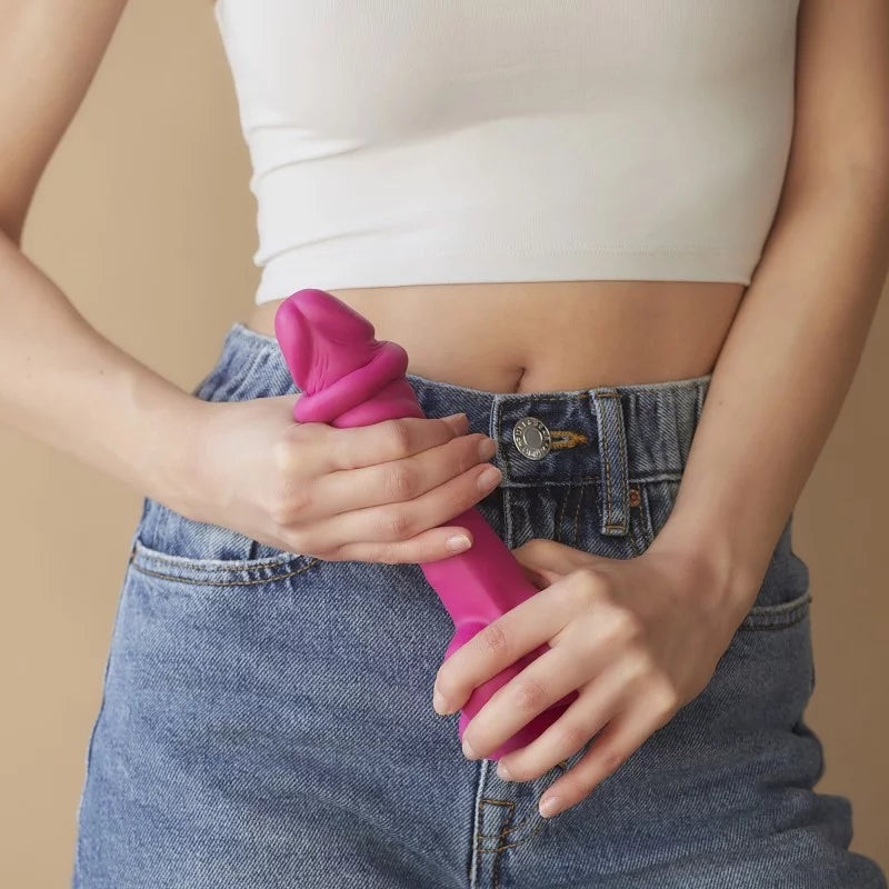 Sliding Skin Realistic Dildo In Fuchsia – Love to Love