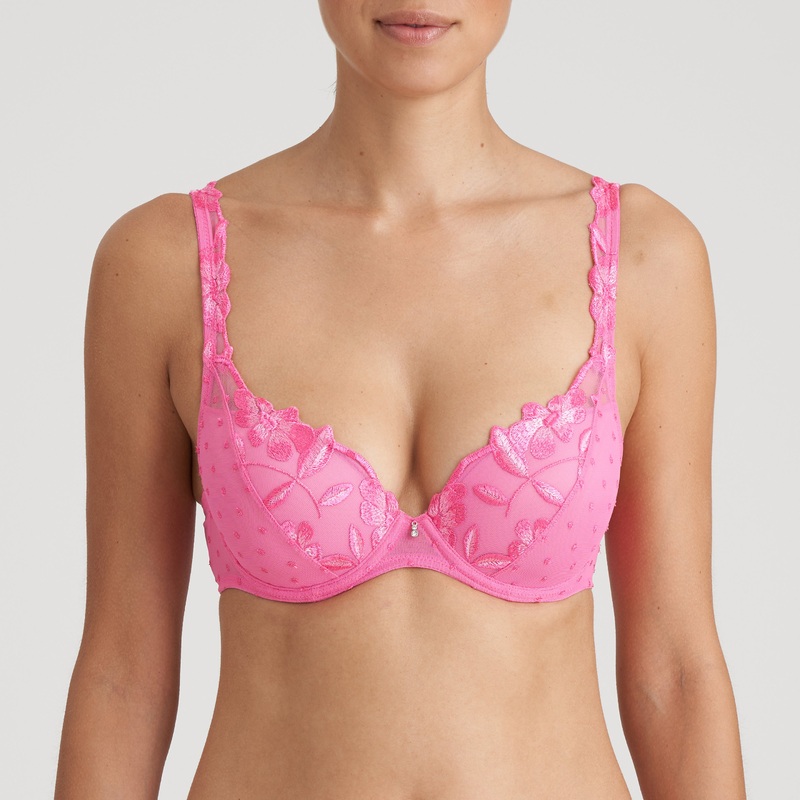 Agnes Padded Plunge Bra In Paradise Pink – Marie Jo