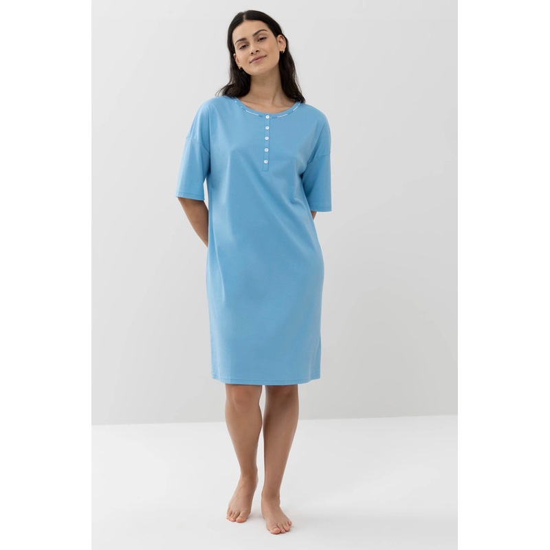 Anjella Cotton Sleepwear in Blue Summer