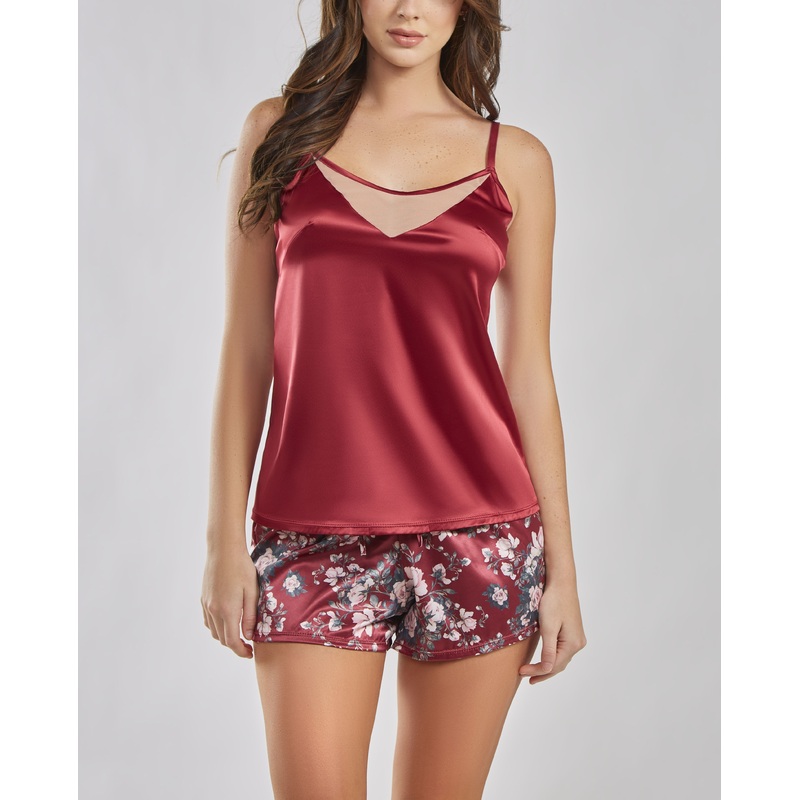 Brittany Cami Set In Burgundy
