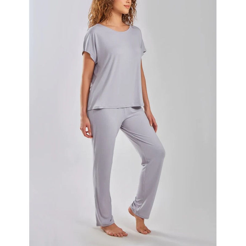Elise PJ Set In Light Gray
