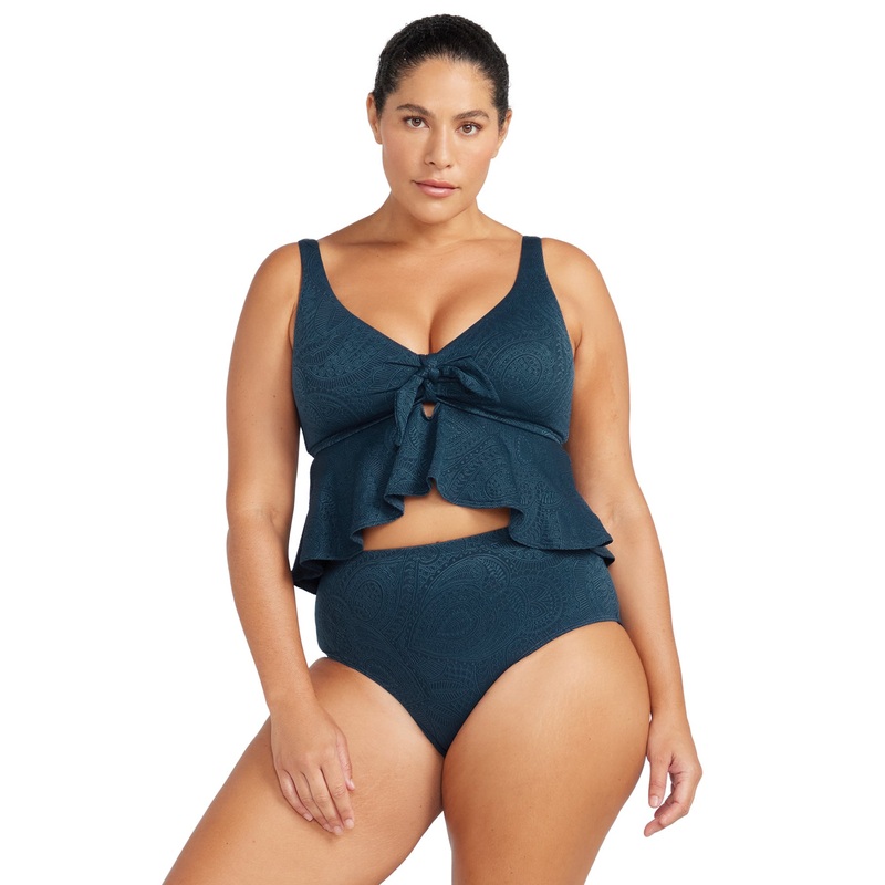 La Traviata Midriff Bikini Top In Navy – ArteSands