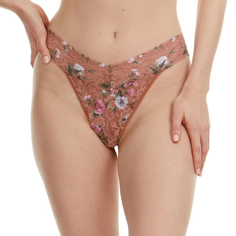 Original Rise Signature Lace Thong In Terracotta Rose – Hanky Panky