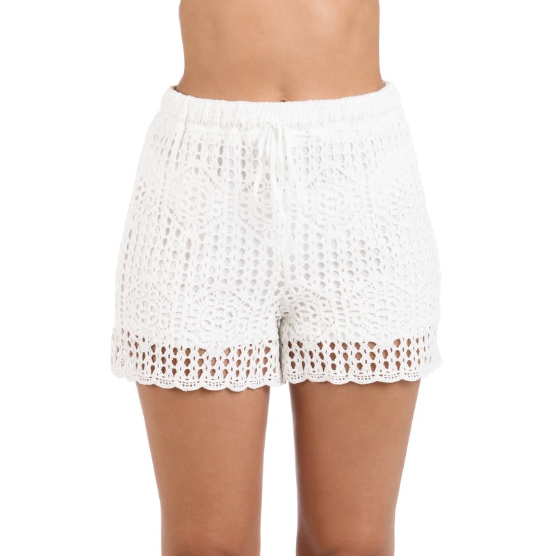 Waverly Covers Beach Shorts In Ivory – La Blanca