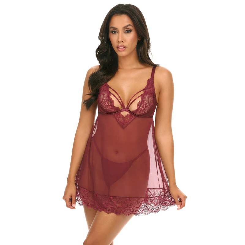 Wynter Unlined Underwire Babydoll In Zinfandel – Oh La La Cheri