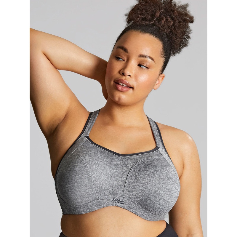 Activate Wired Non Padded Sports Bra In Charcoal Marl – Sculptresse