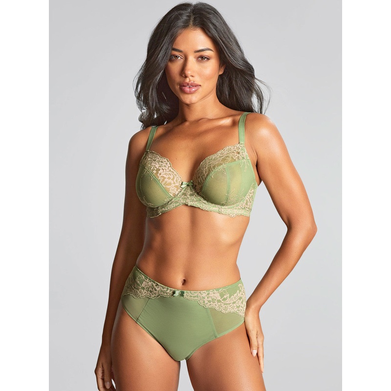 Ana Non Padded Plunge Bra In Sage Sand – Panache