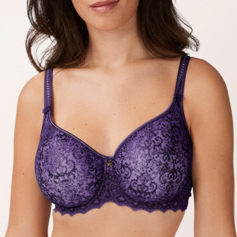 Cassiopee Seamless Full Cup Bra In Dark Purple – Empreinte