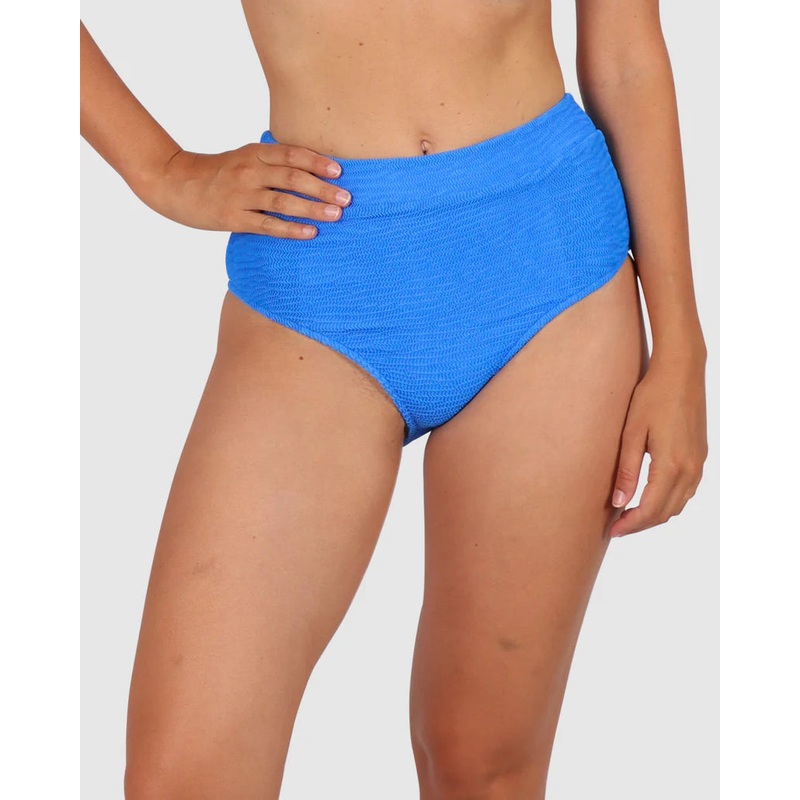 Ibiza Banded Coverage Bikini Bottom In Maya Blue – Baku