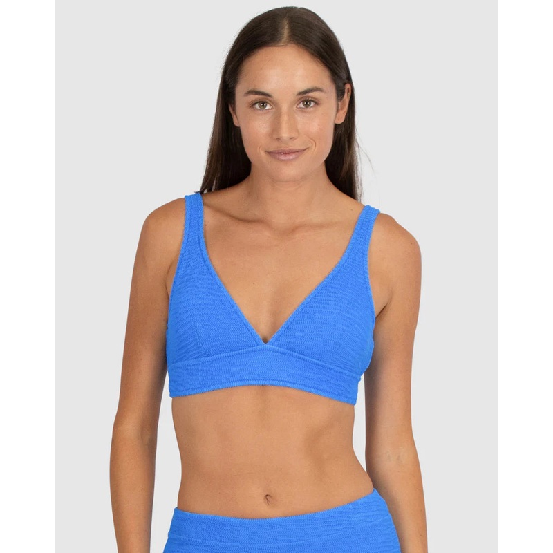 Ibiza Longline Bikini Top In Maya Blue – Baku