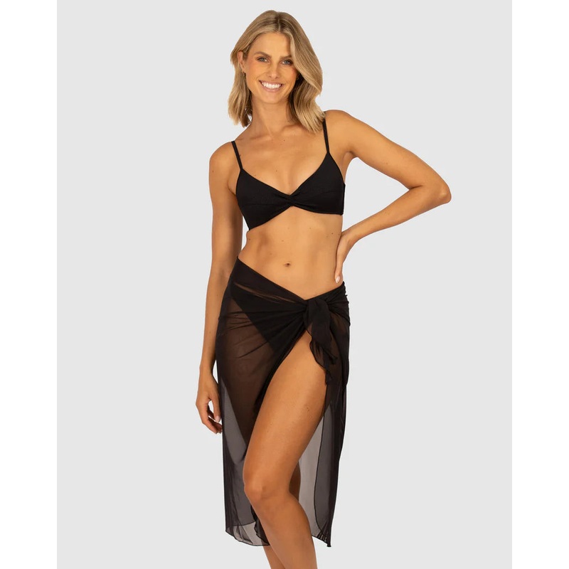 Long Mesh Pareo In Black – Baku