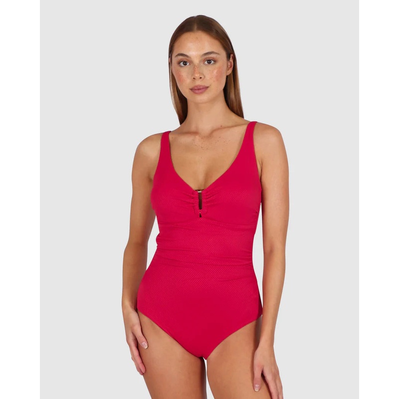 Rococco D-E Cup Ring Front Swimsuit In Cherry – Baku