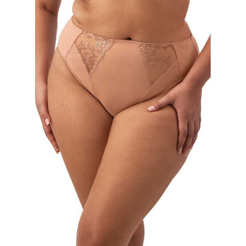 Zarla High Leg Brief In Caf Au Lait – Elomi