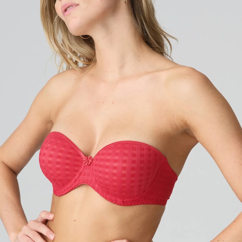 Avero Padded Strapless Bra In Scarlet – Marie Jo
