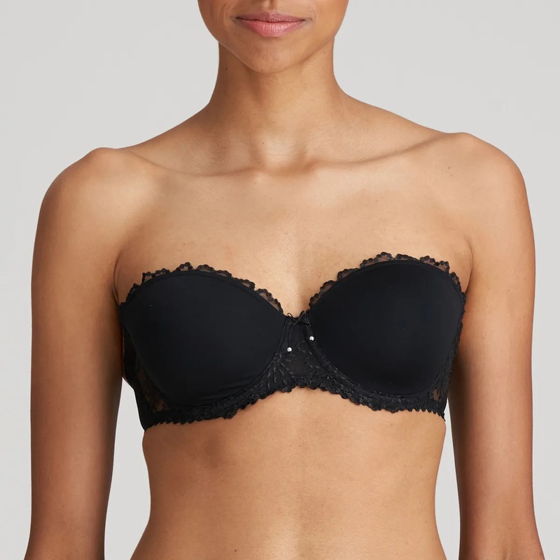 Jane Padded Strapless Bra In Black – Marie Jo