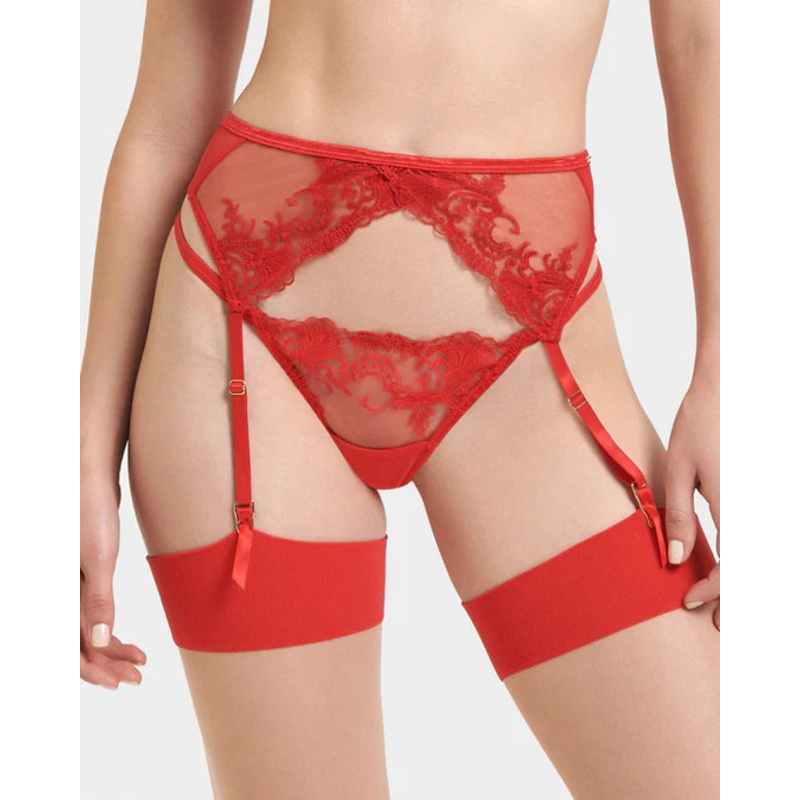 Marseille Suspender In Tomato Red – Bluebella
