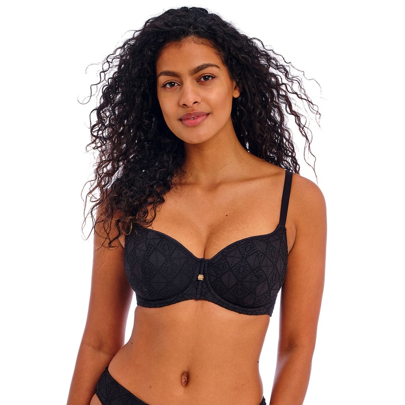Nomad Nights Underwired Sweetheart Bikini Top In Black – Freya