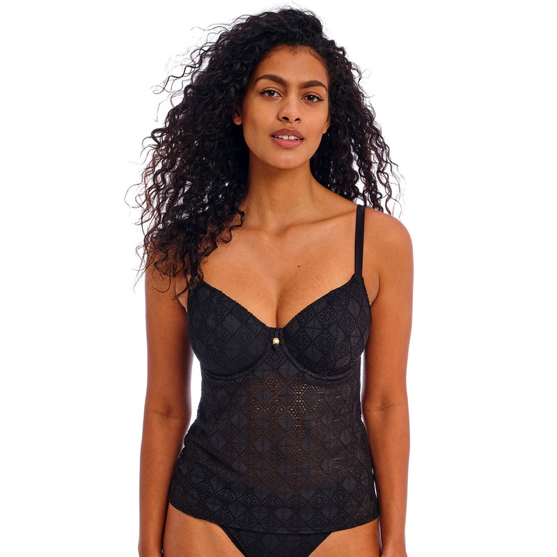 Nomad Plunge Tankini Black – Freya