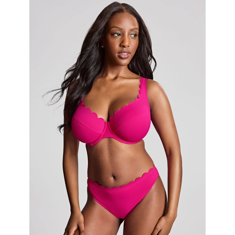 Spirit Lauren Plunge Bikini Top In Magenta – Panache