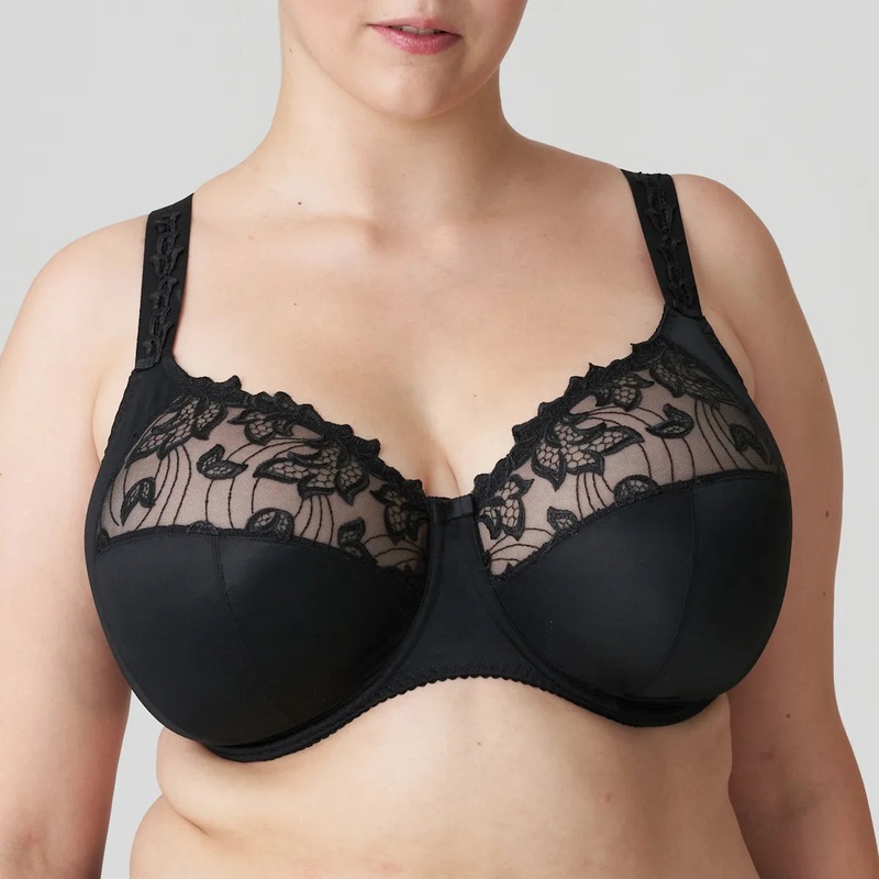 Deauville Full Cup Underwire Bra With Embroidery In Black – Prima Donna