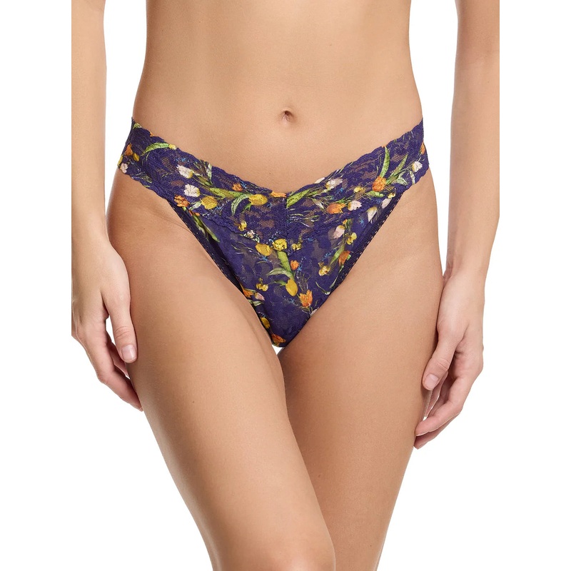 Original Rise Signature Lace Thong In Central Park – Hanky Panky
