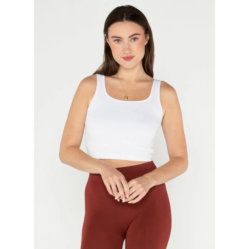 Bamboo Ribbed Square Neck Tank – C’est Moi