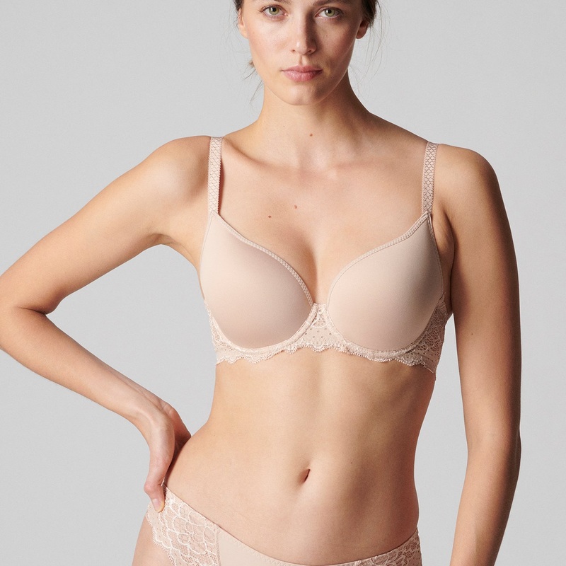 Caresse 3D Spacer Plunge T-Shirt Bra In Peau Rose – Simone Perele