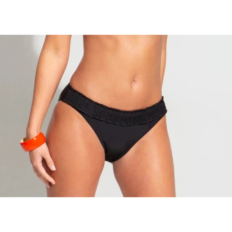 Free Spirit Frill Waist Bikini Brief In Black – Pour Moi