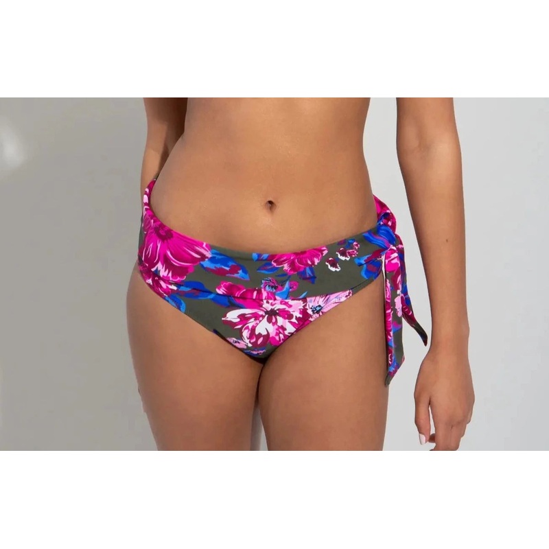 Heatwave Fold Over Tie Bikini Brief In Cape Verde – Pour Moi