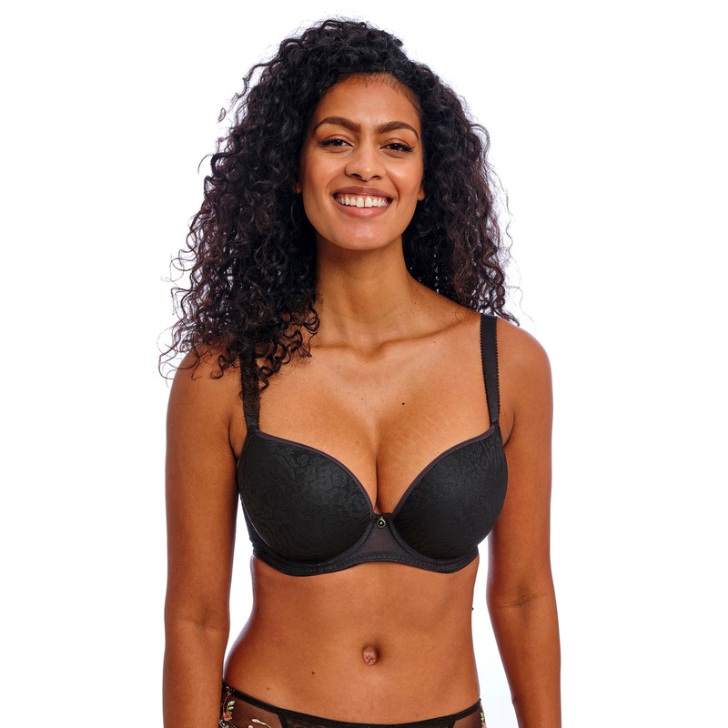 Love-Haze UW Moulded Plunge T-Shirt Bra In Black – Freya