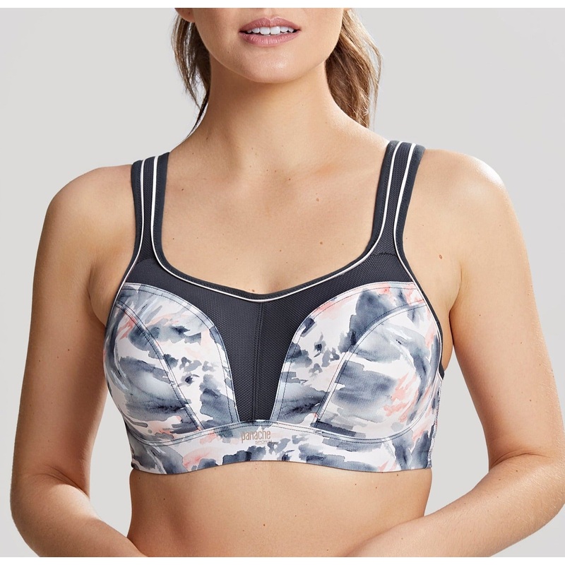 Wired Sports Bra In Abstract Ink – Panache