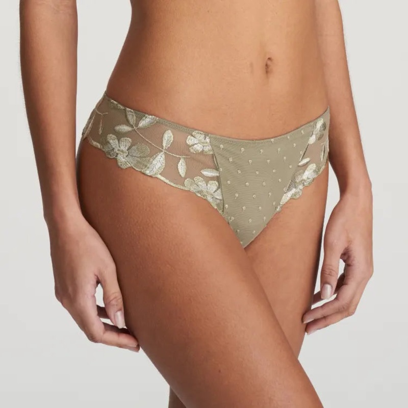 Agnes Thong In Golden Olive – Marie Jo