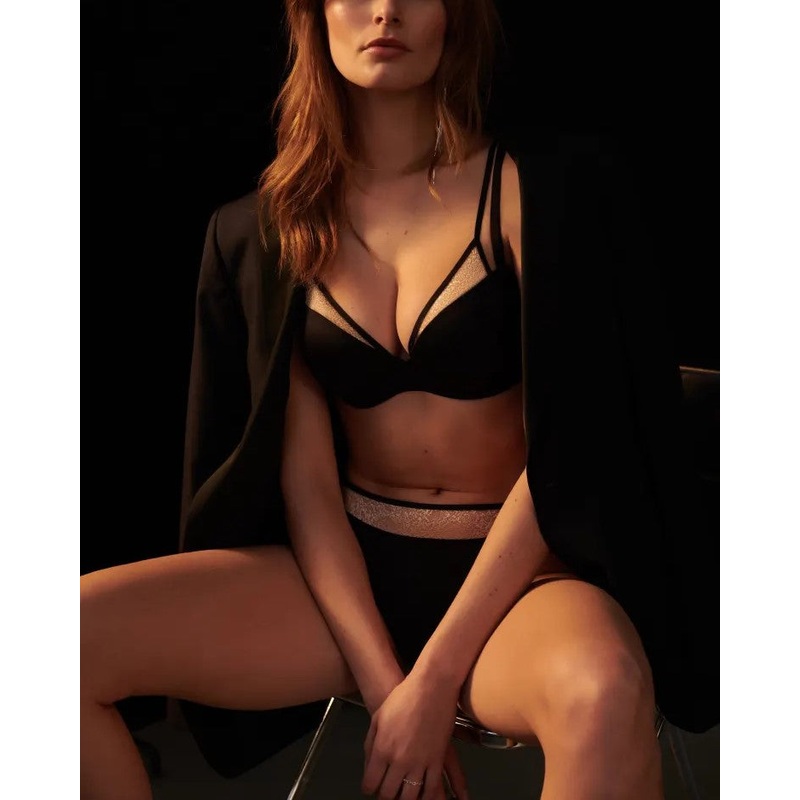 Amman Padded Plunge Bra In Jaspe – Marie Jo